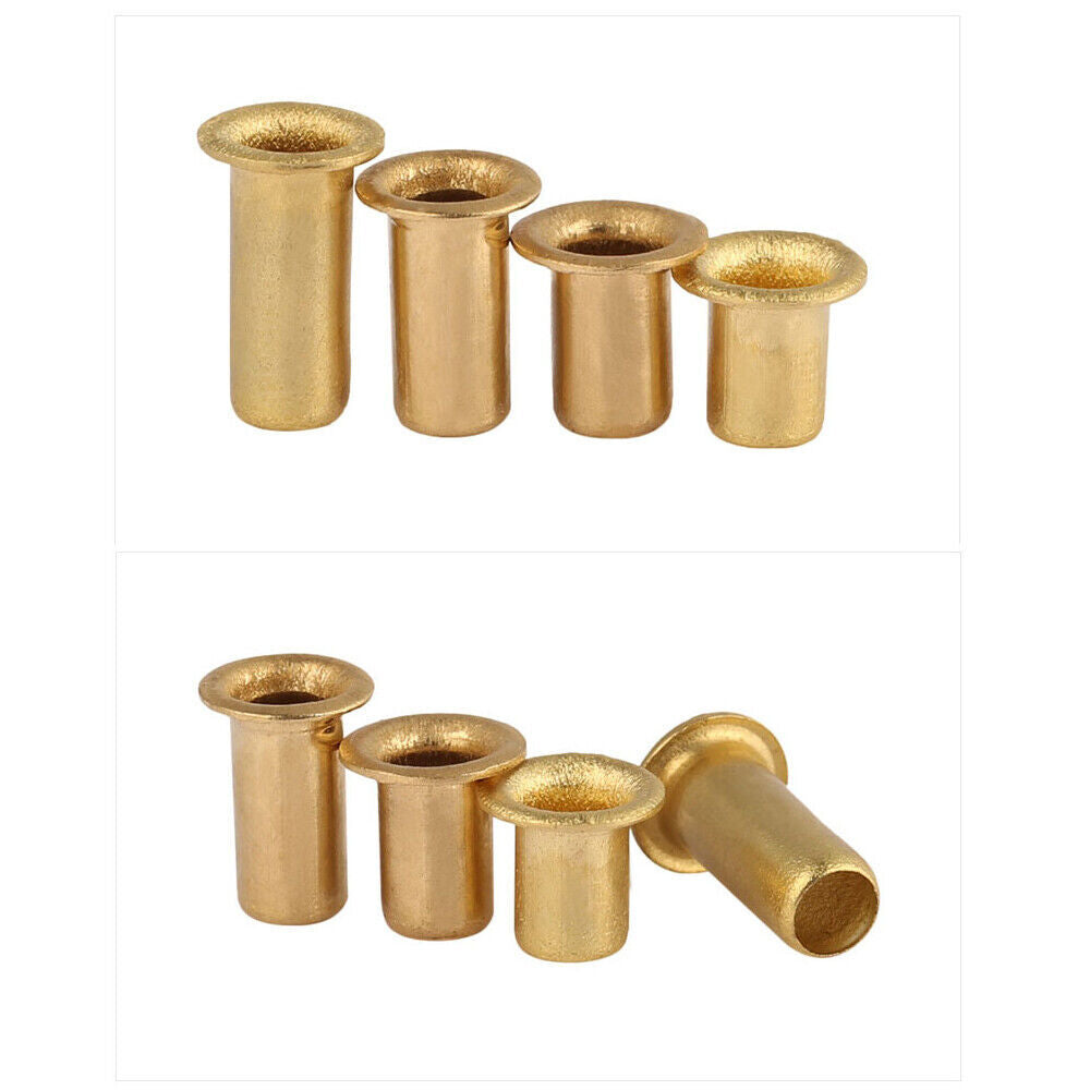 US Stock 100Pcs M0.9 x2.5mm Brass Hollow Tubular Rivets Eyelet DIY