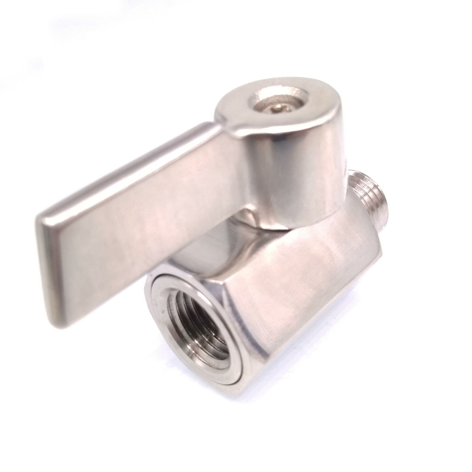 304 Stainless Steel Mini Ball Valve With Handle Female x Male NPT Thread 1/4''