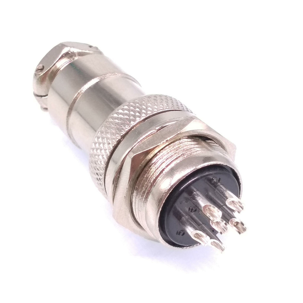1Set GX20 6Pin 20mm Panel Mounting Metal Aviation Connector Plug + Socket