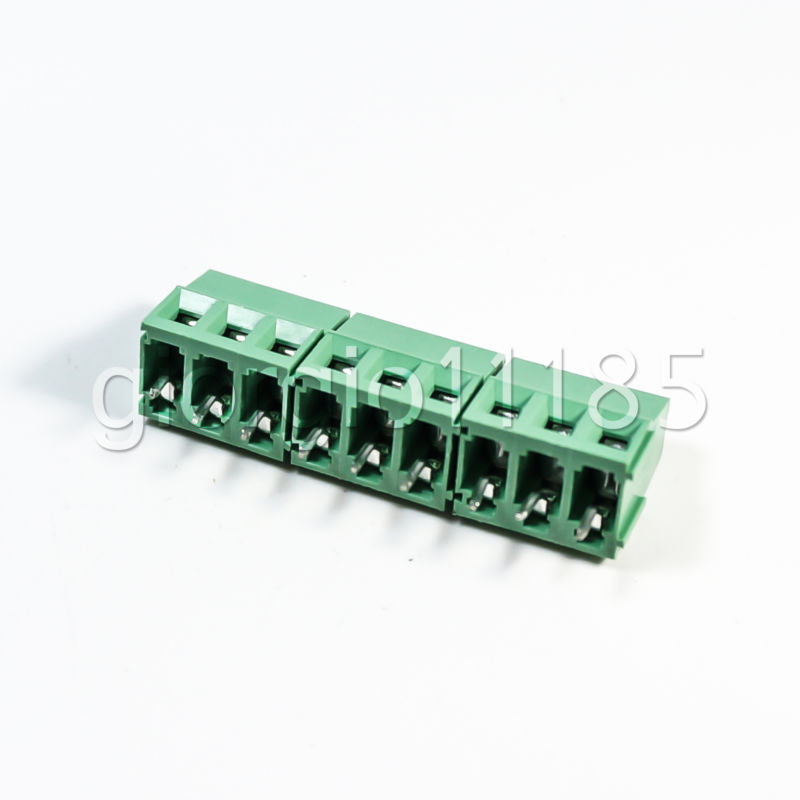 US Stock 20x 5mm Pitch 3 pin 3 way PCB Screw Terminal Blocks Connector Green