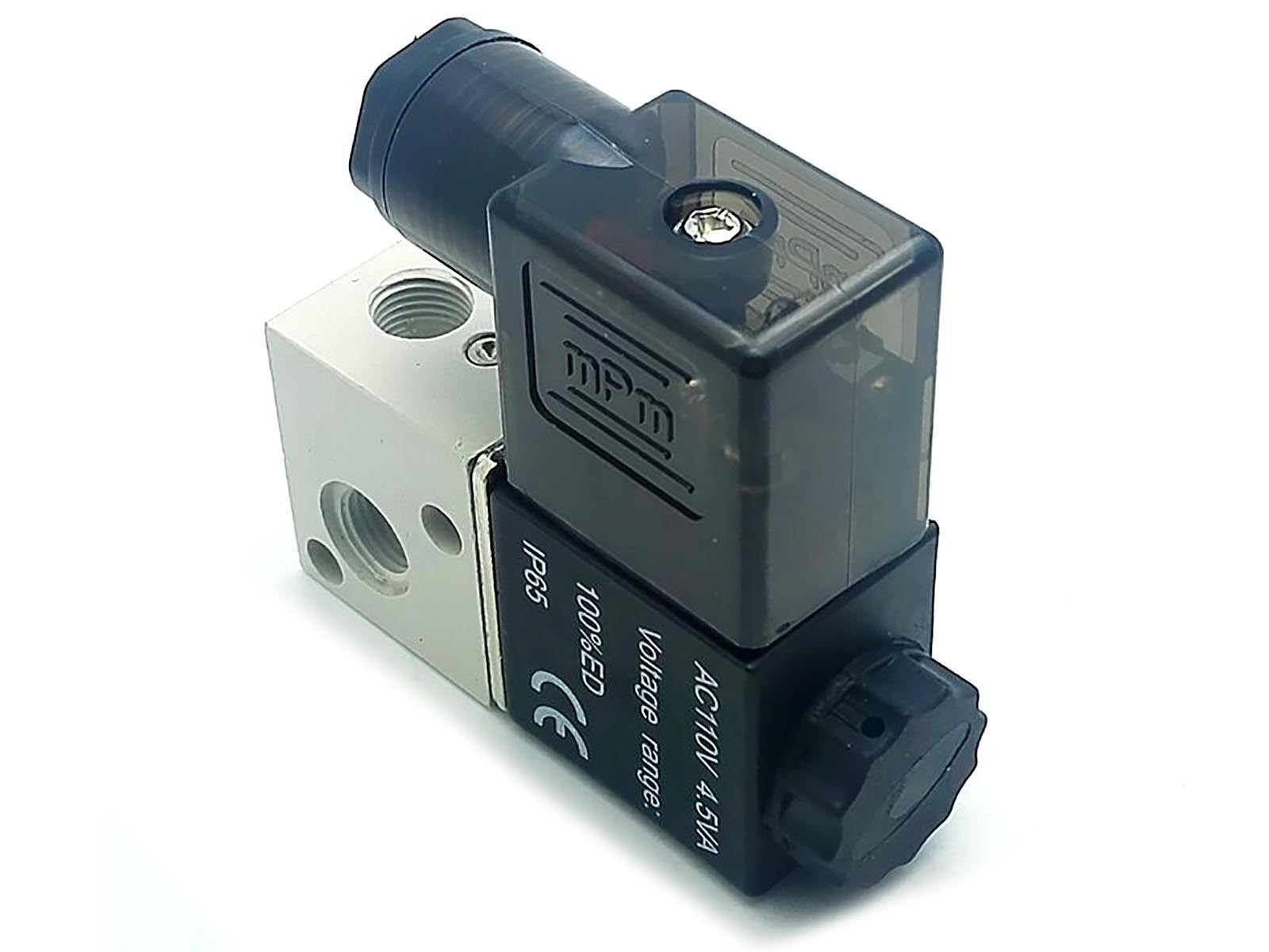 US Stock 110V AC Pneumatic Solenoid Air Valve 3 Way 2 Position NC 1/8" PT 3V1-06