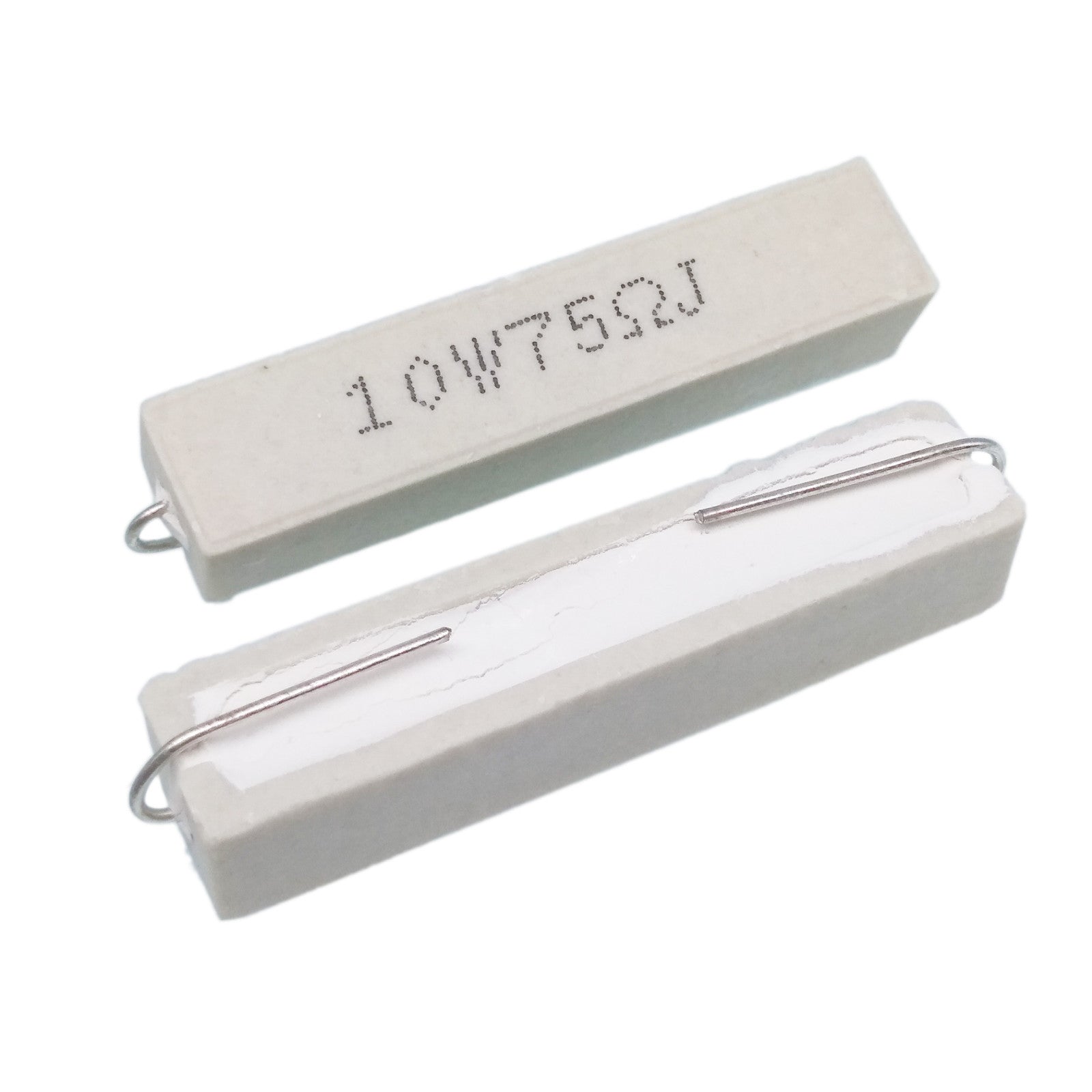 US Stock 5pcs 75 ohm 75RΩJ 10 watt Axial Ceramic Cement Power Resistor 10W