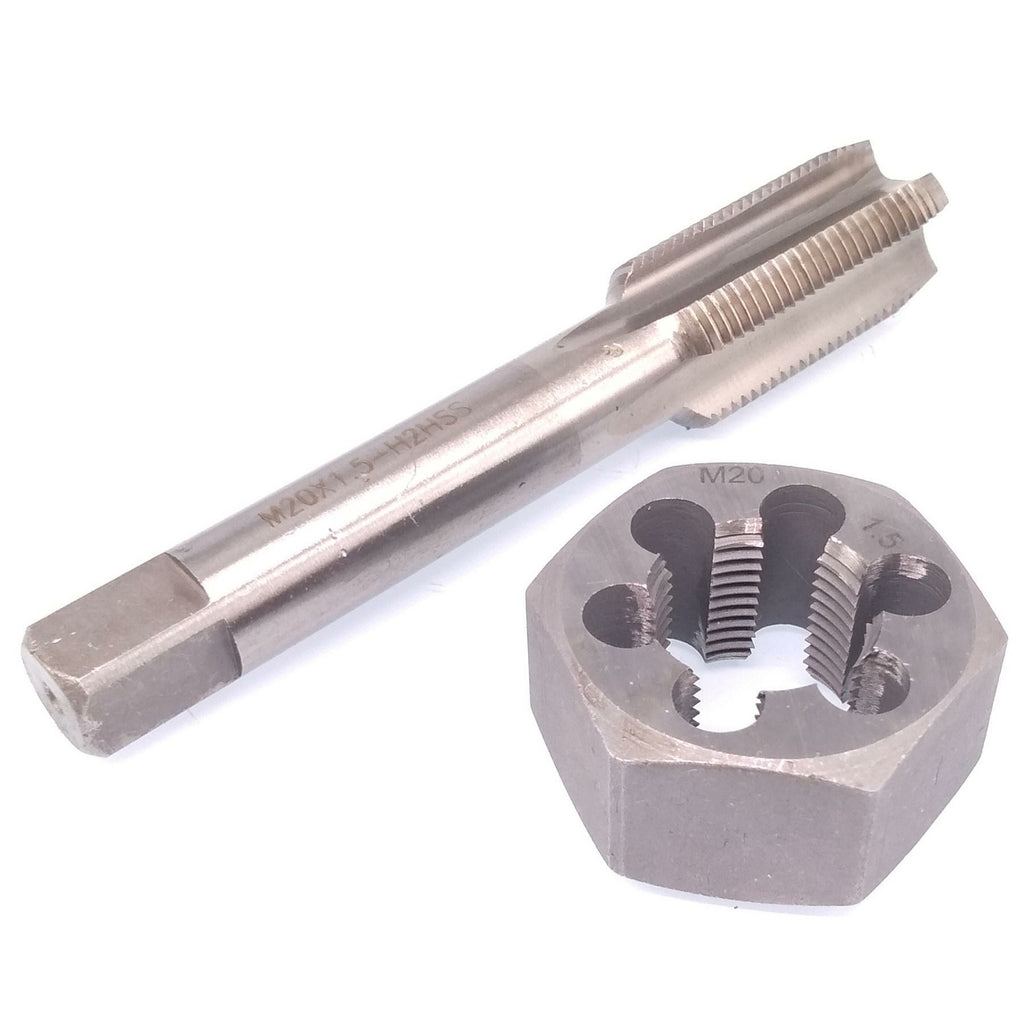 US Stock HSS M20 x 1.5mm Tap & 20x1.5mm Hexagon Die Metric Thread Right Hand Set