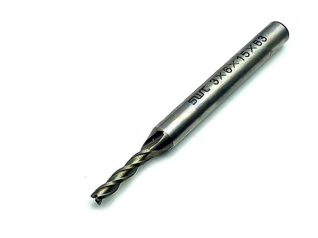 US Stock 3x Extra Long 3mm Three 3 Flute HSS & Aluminium End Mill Cutter CNC Bit