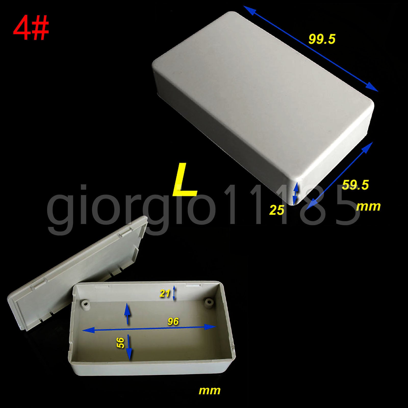 AU Stock 2x Plastic Project Box Electronic Enclosure Case DIY 99.5 x 59.5 x 25mm