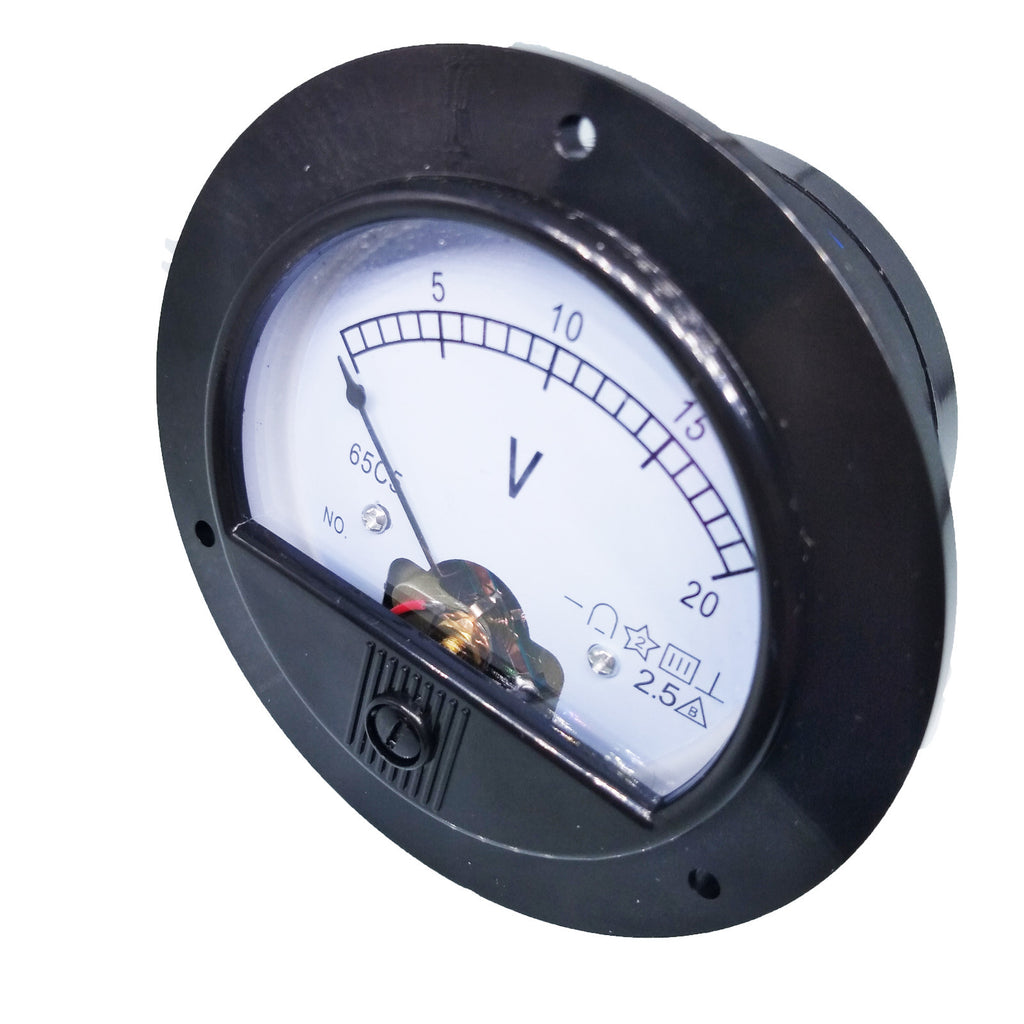 AU Stock DC 0 ~ 20V Round Analog Volt Pointer Needle Panel Meter Voltmeter