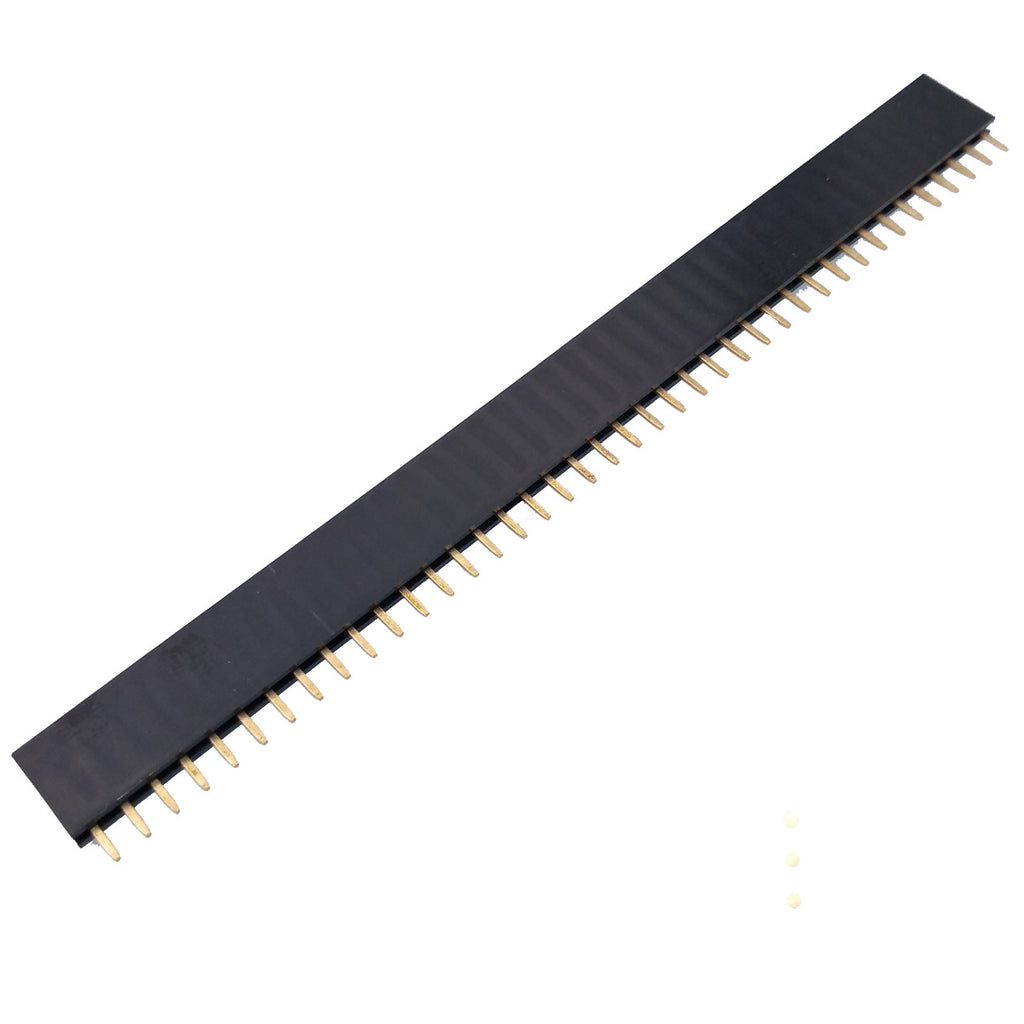 US Stock 50pcs 40-Pin 40P 2.54mm Single Row Straight Female Pin Header Strip