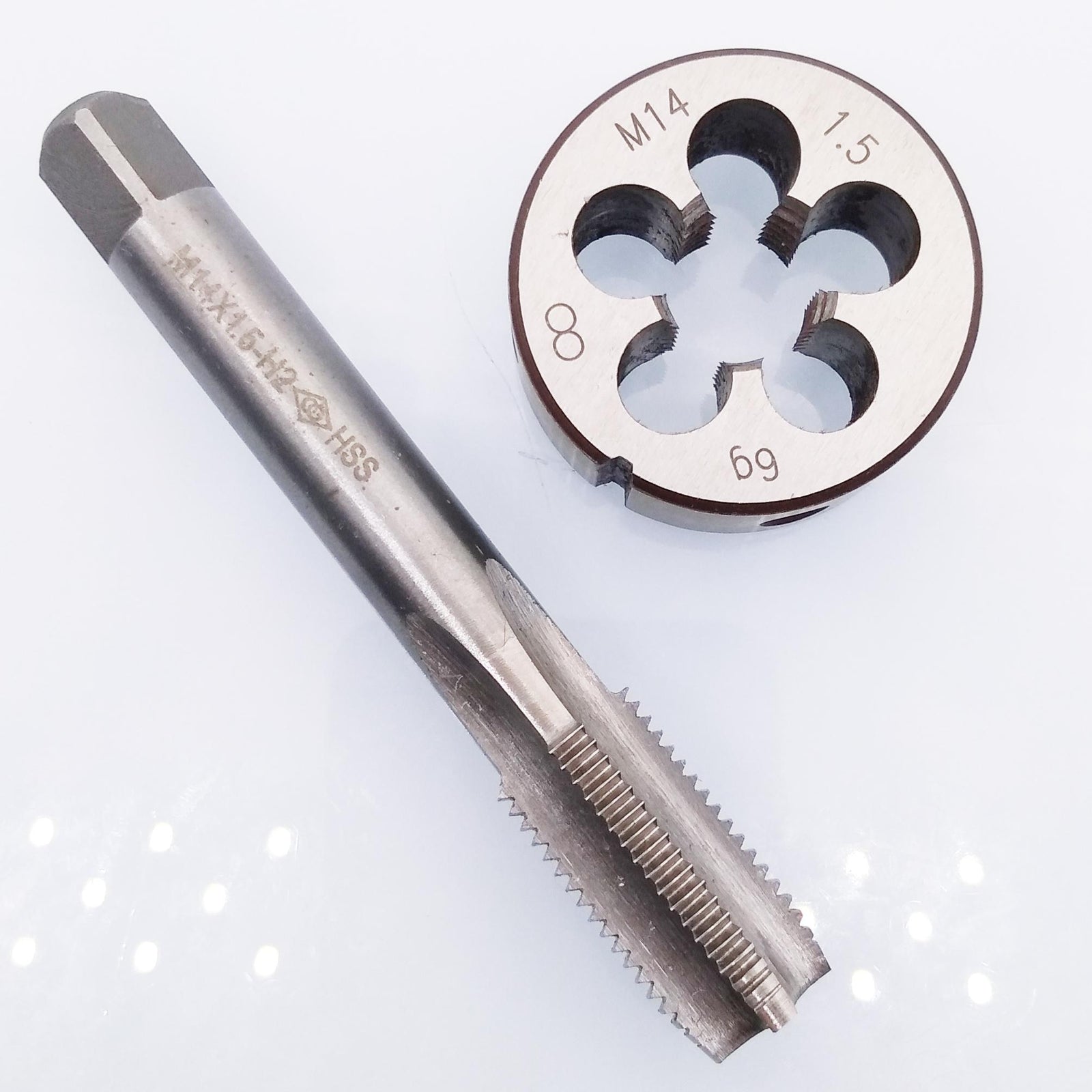 AU Stock HSS M14 x 1.5mm Tap & M14 x 1.5mm Die Metric Thread Right Hand