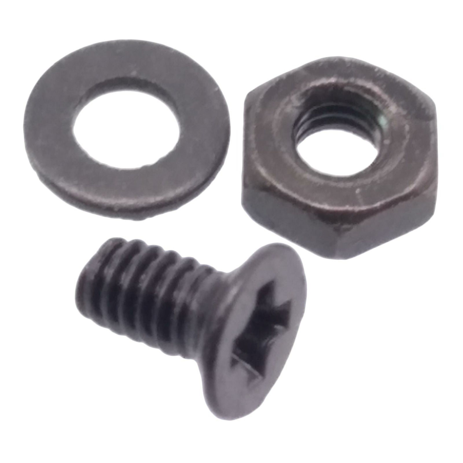 500pcs M2 x 4mm Flat Head Black Screws with Nuts Washers