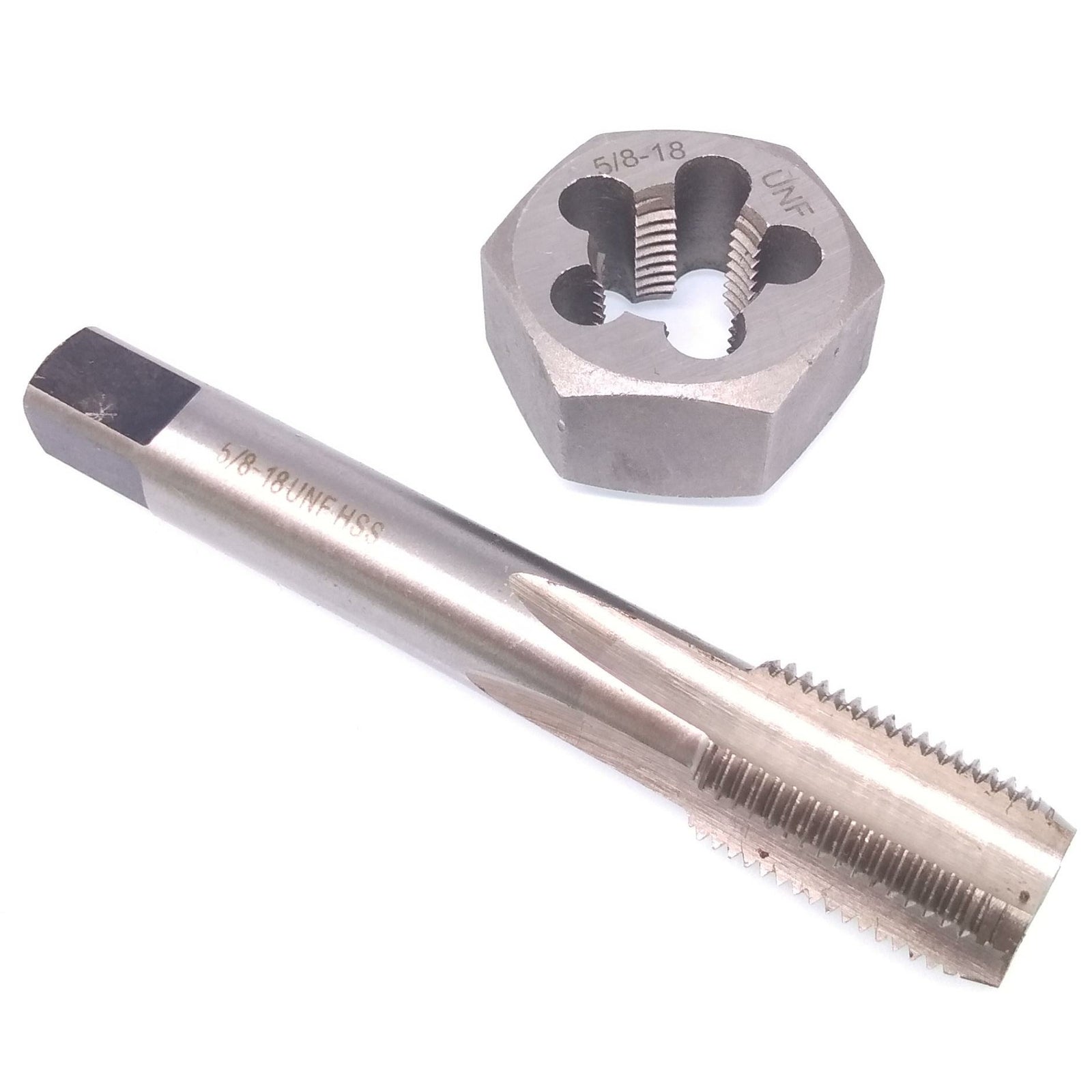 US Stock HSS 5/8-18 Tap & 5/8-18 Hexagon Die Thread Right Hand Set