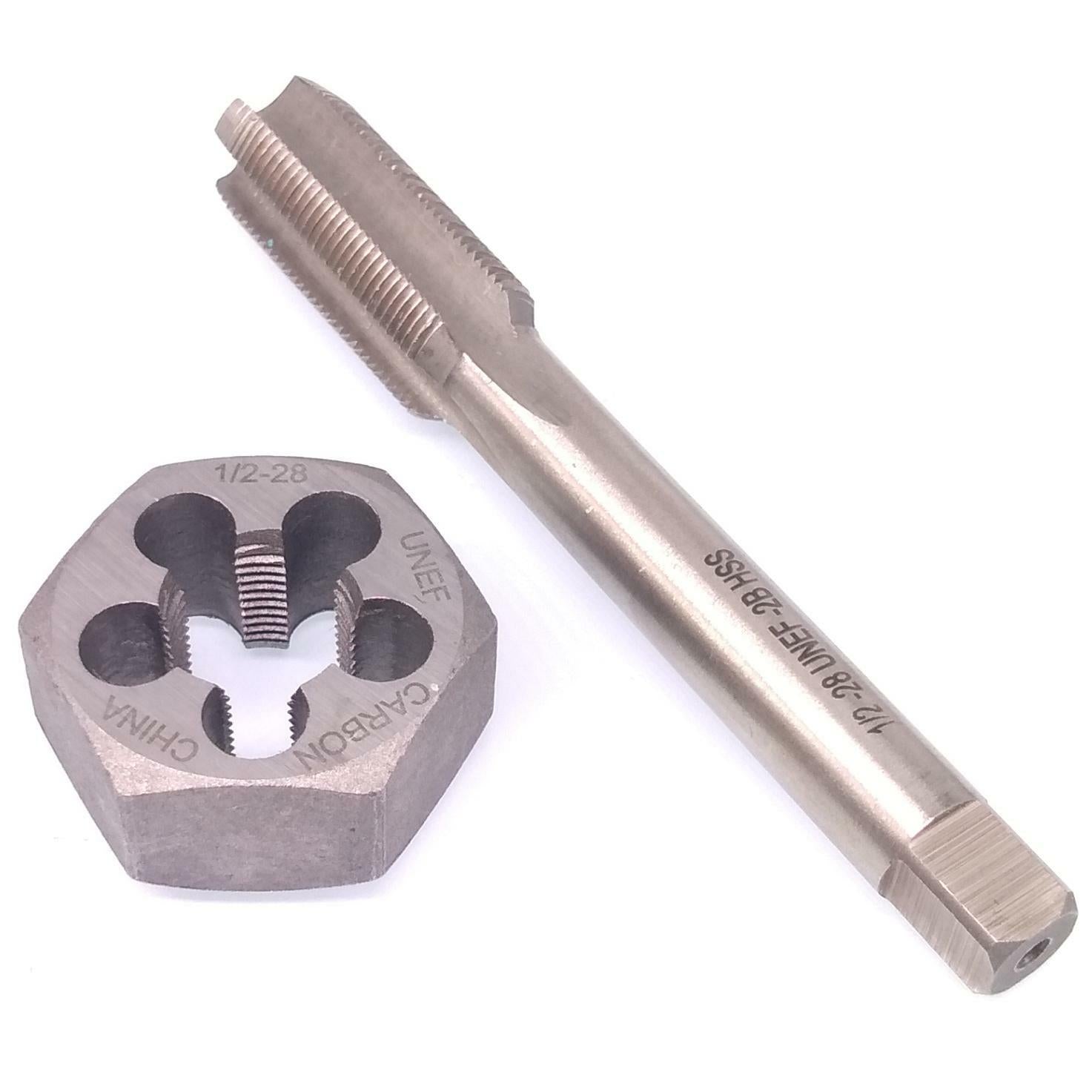 US Stock HSS 1/2-28 Tap & 1/2-28 Hexagon Die Thread Right Hand Set