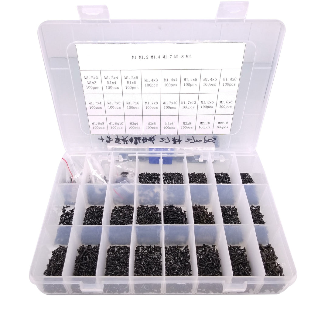 2700pcs Phillips Flat Head Small Self Tapping Screws Assortment Kit