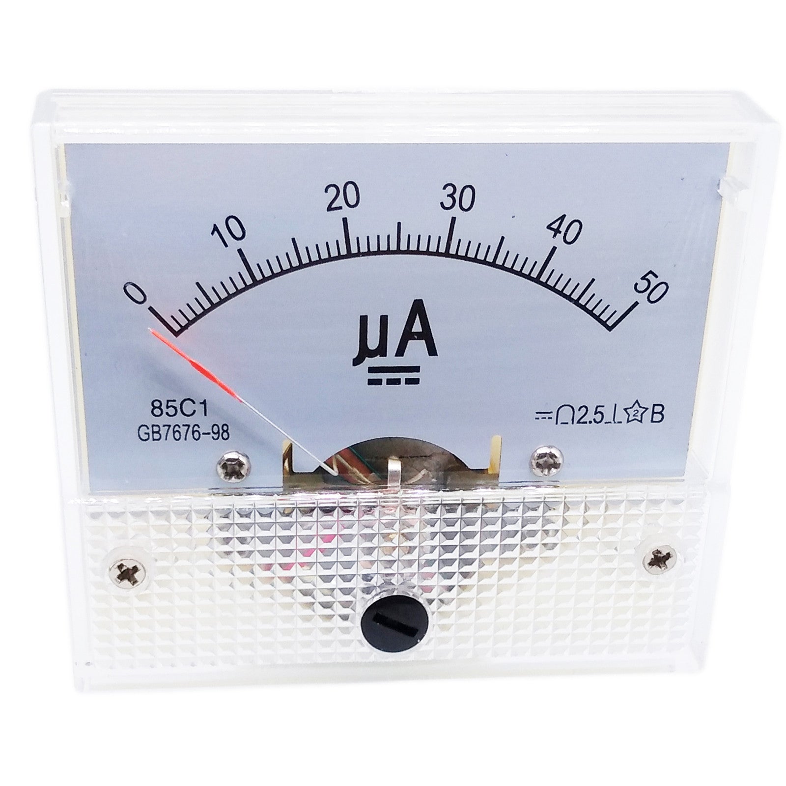 DC 0~50uA Class 2.5 Accuracy Analog Amperemeter Panel Meter Gauge 85C1