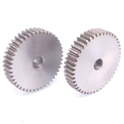 2pcs 1 Mod 45T Spur Gear 45# Steel Motor Pinion Gear Thickness 10mm