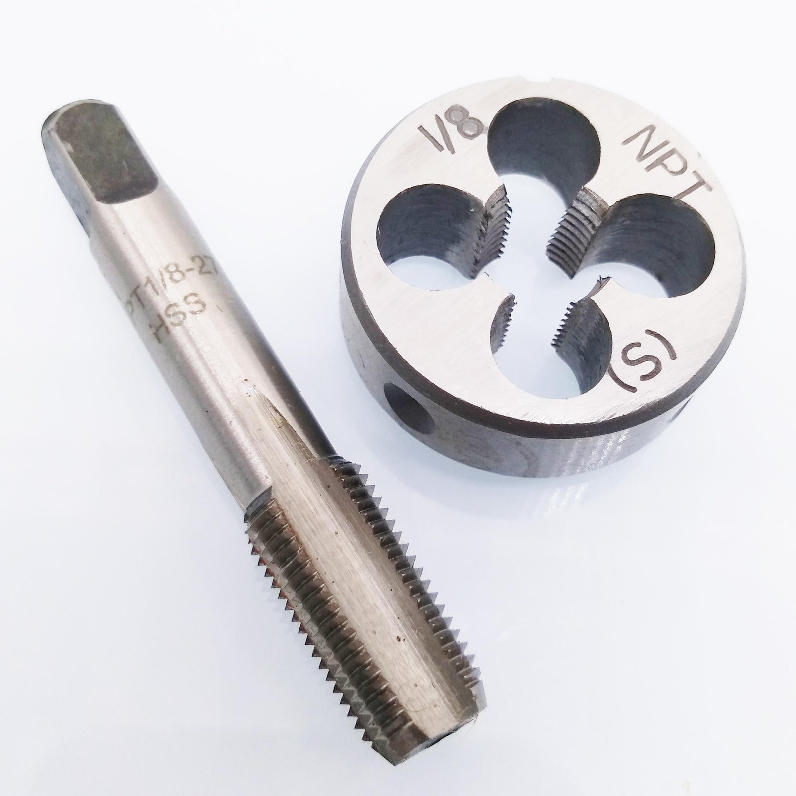 US Stock HSS 1/8-27 NPT Tap & 1/8-27 NPT Die Right Hand