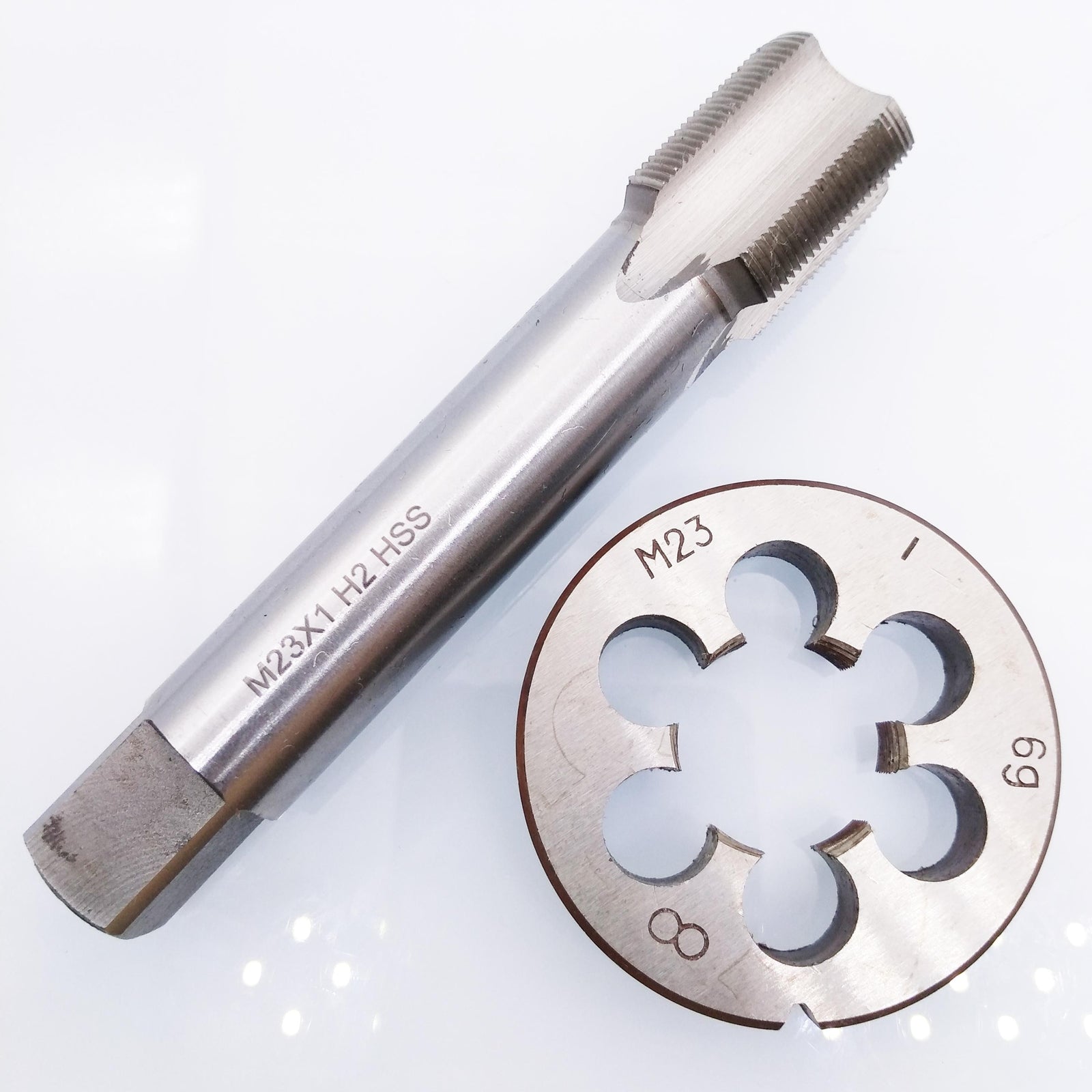 US Stock HSS M23 x 1mm Tap & M23 x 1.0mm Die Metric Thread Right Hand