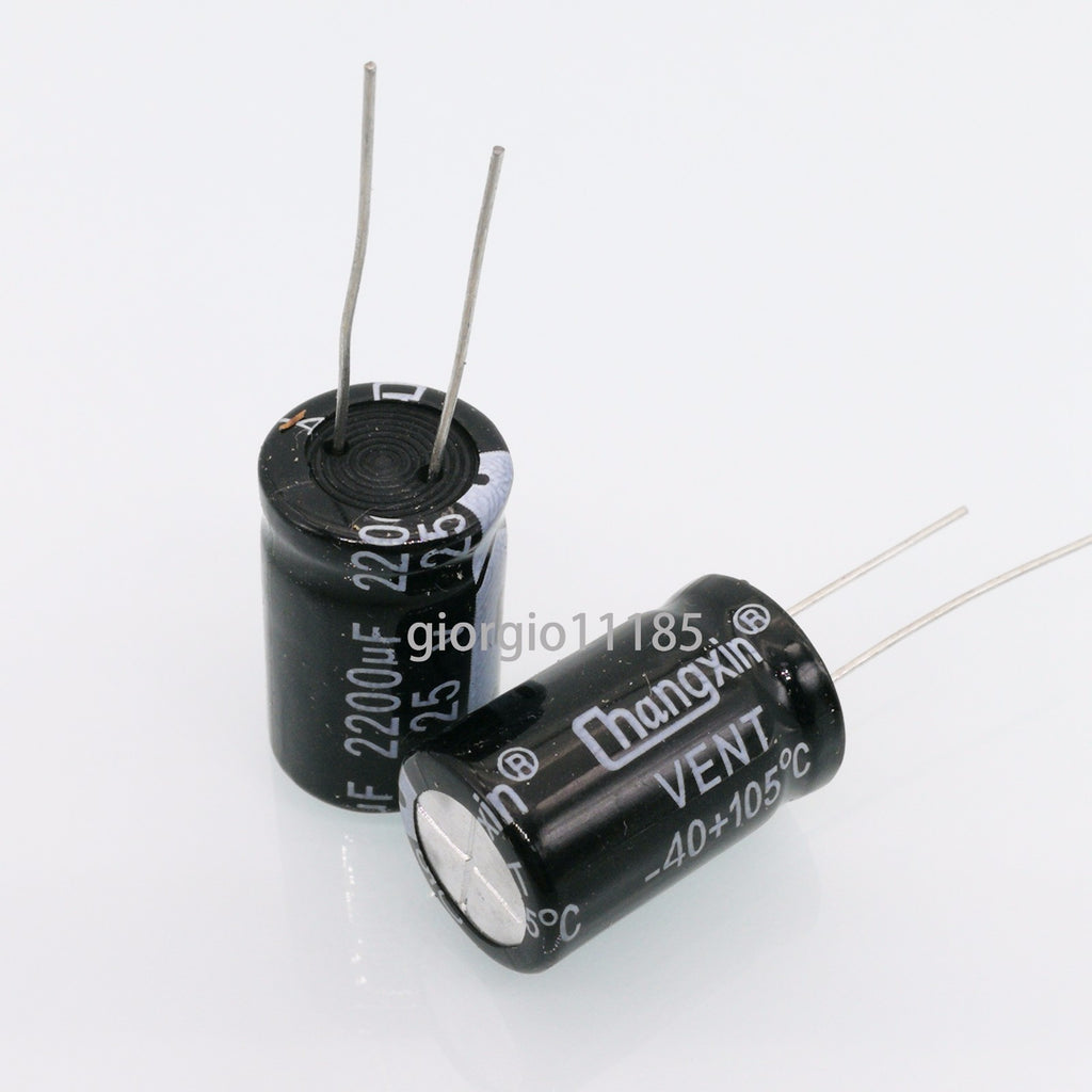 US Stock 20pcs Electrolytic Capacitors 2200uF 2200mfd 25V +105℃ Radial 13 x 20mm