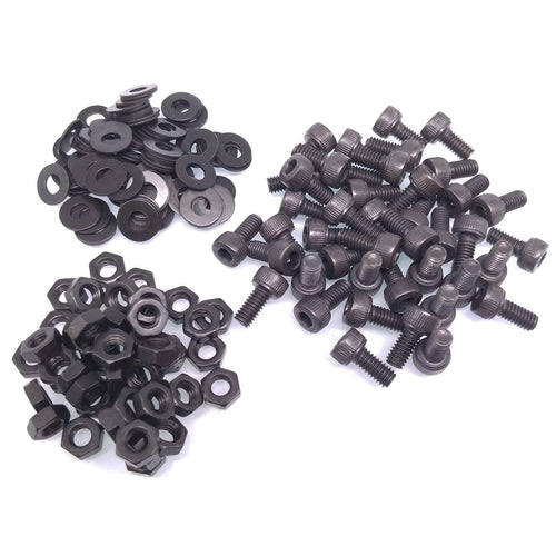 200x M4 x 6mm Socket Head Cap Screws Alloy Steel Allen Socket Drive Nuts Washers