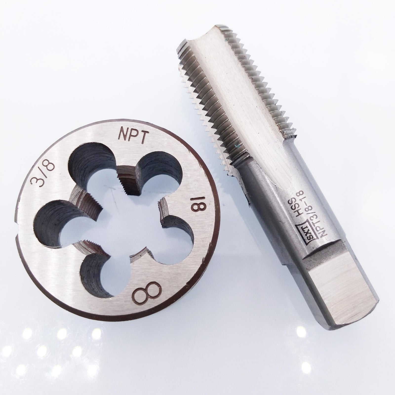 US Stock HSS 3/8-18 NPT Tap & 3/8-18 NPT Die Right Hand