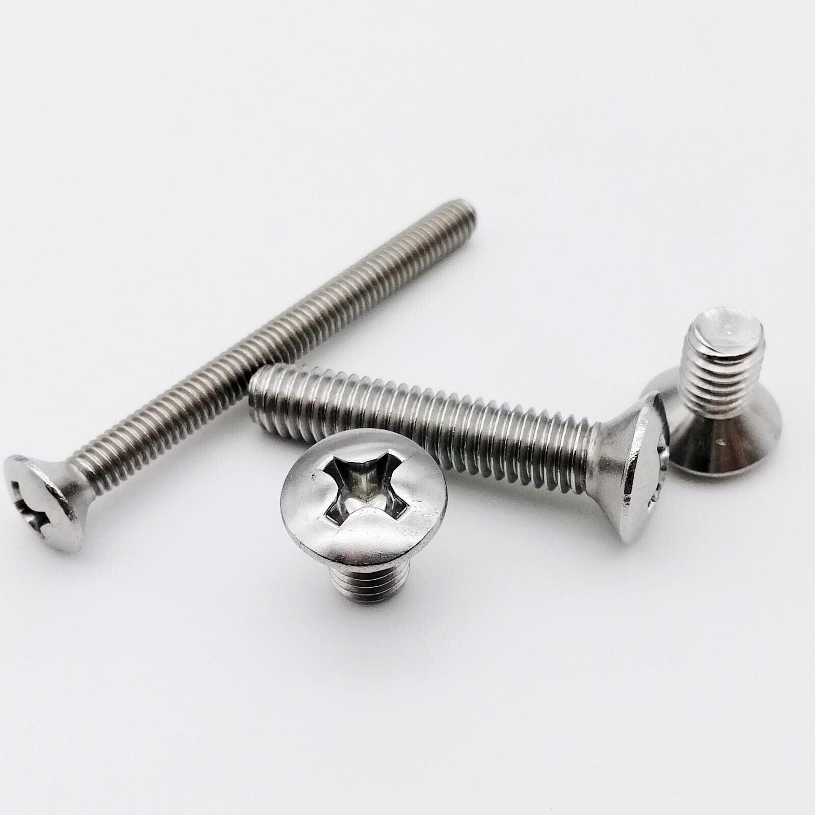 50pcs M2.5 x 10mm 304SS Cross Phillips Half Raised Countersunk Head Screw Bolt