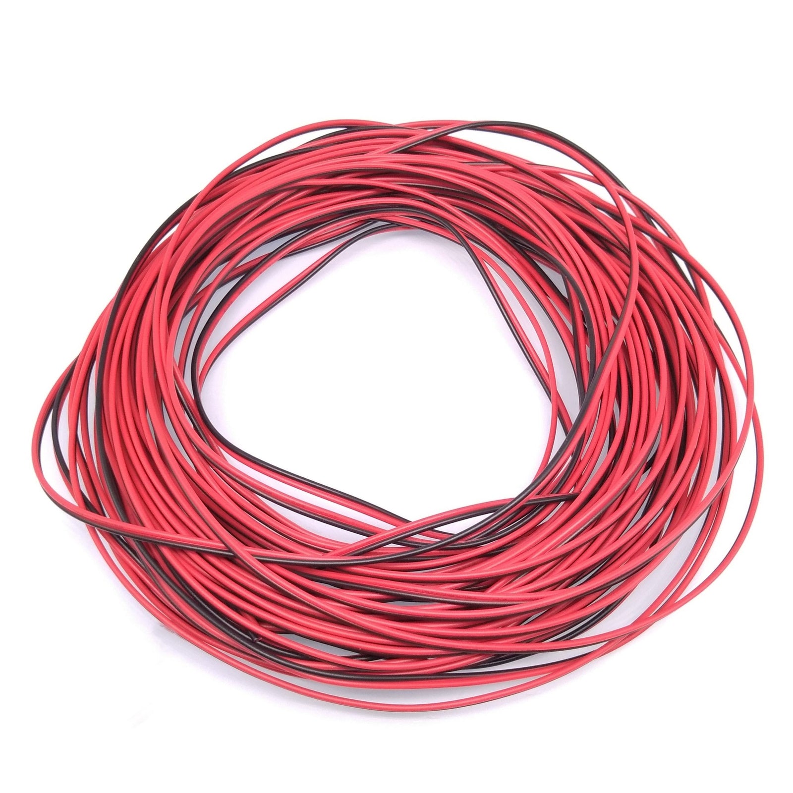 24awg UL-2468 PVC Flat Ribbon Wire Stranded Cables Red & Black 20meter