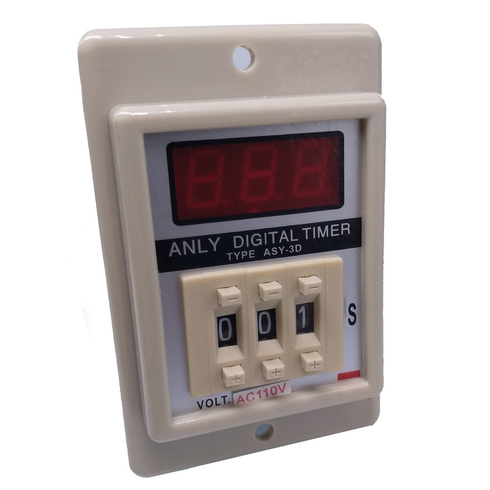 US Stock ASY-3D 1-999s AC110V Power On Delay Timer Digital Time Relay 8P W/ Base