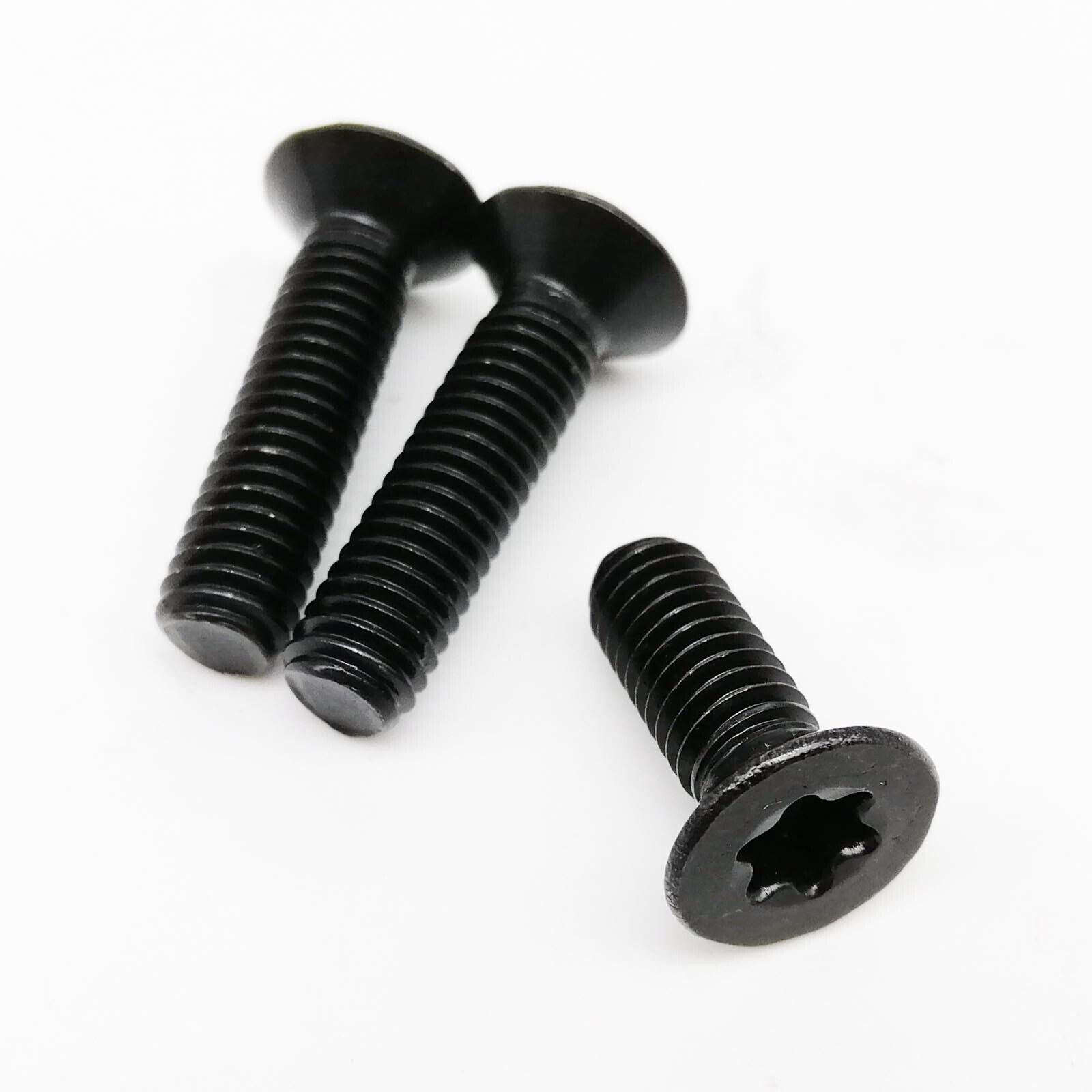 10pcs M5 x 16mm Black Six-Lobe Torx Head Flat Countersunk Screw Bolt