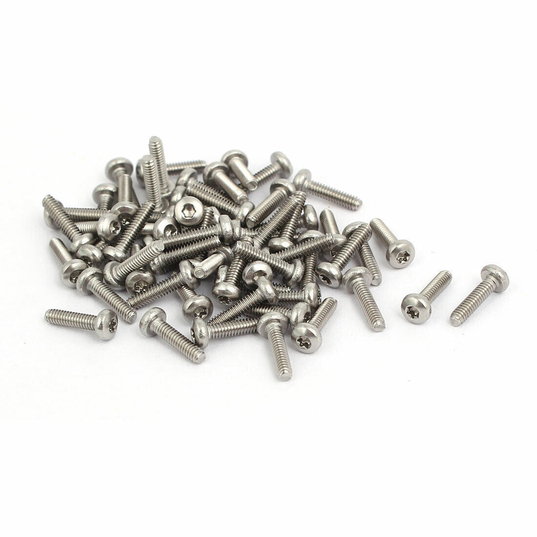 60pcs M2x8mm 304 Stainless Steel Pan Head Torx Socket Cap Machine Screw