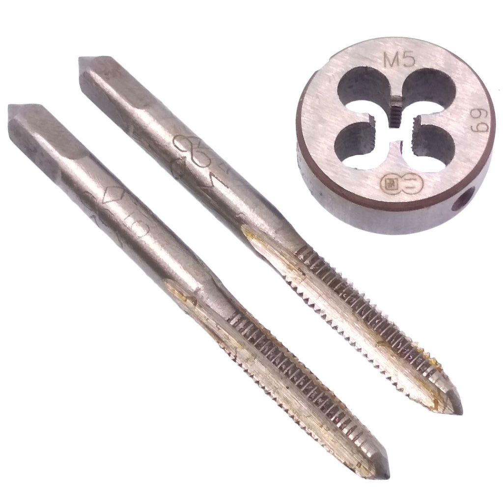 HSS M5 x 0.8mm Taper & Plug Tap & M5 x 0.8mm Die Metric Thread Right Hand