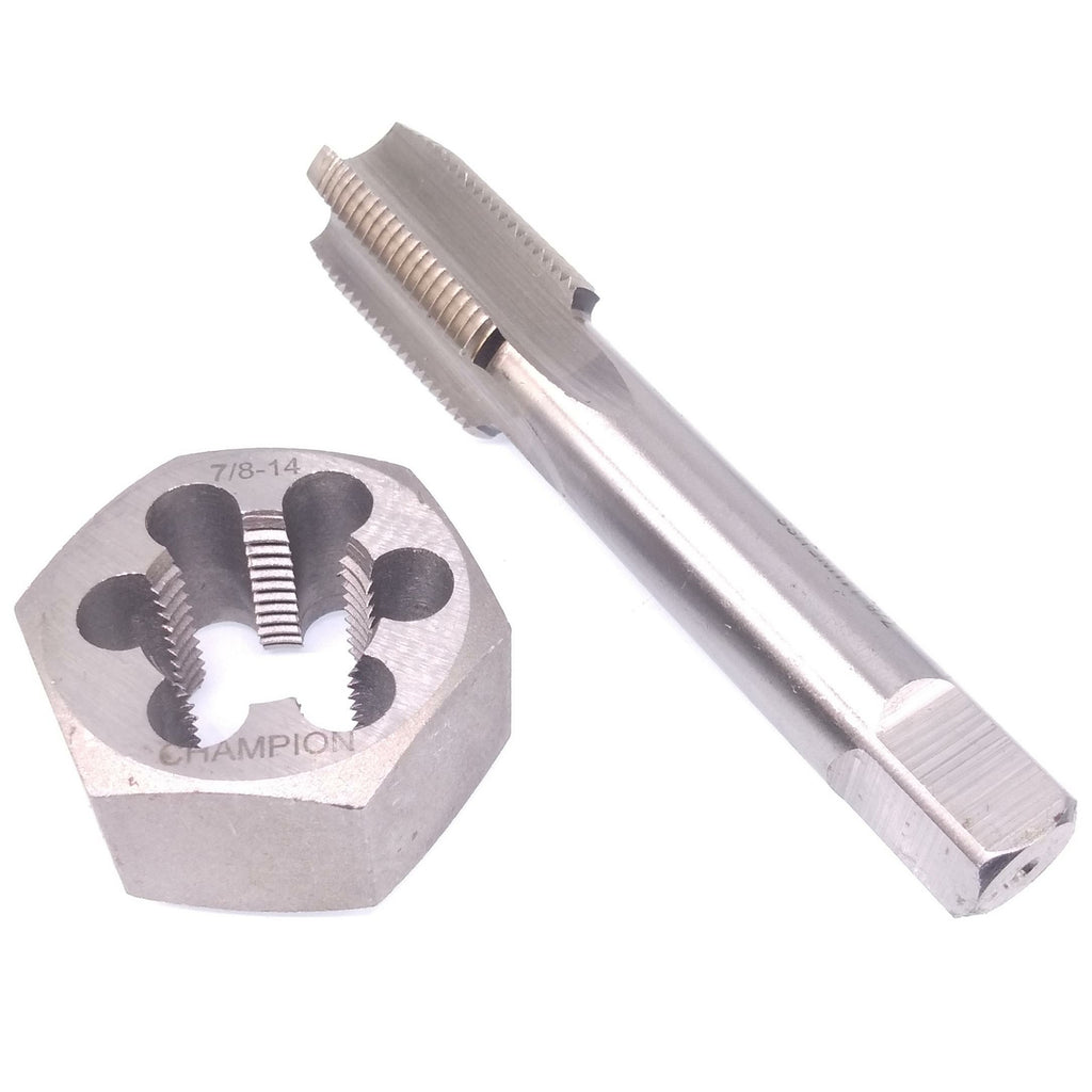US Stock HSS 7/8-14 Tap & 7/8-14 Hexagon Die Thread Right Hand Set