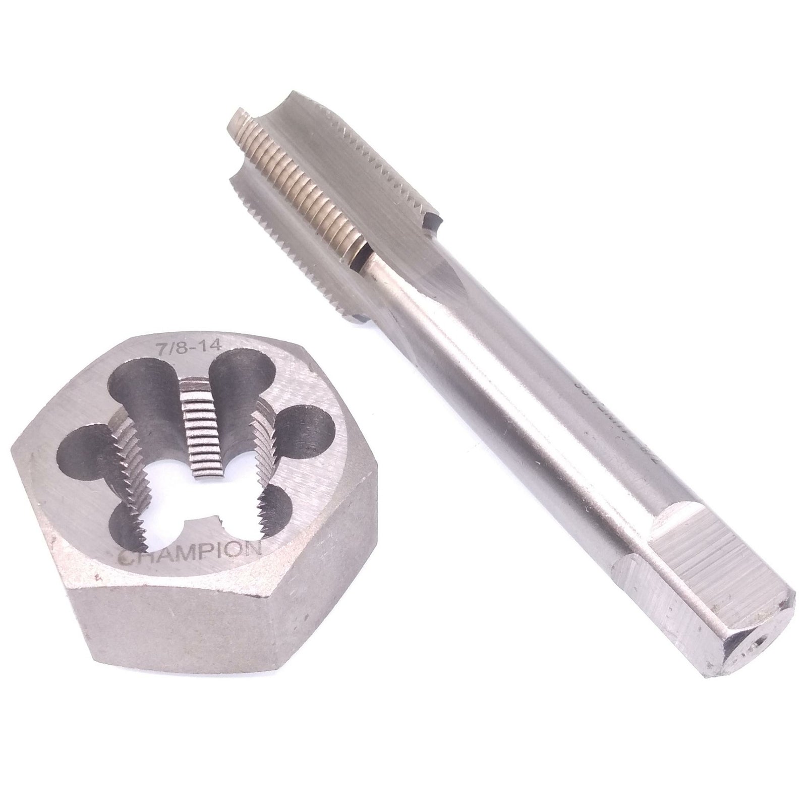 US Stock HSS 7/8-14 Tap & 7/8-14 Hexagon Die Thread Right Hand Set