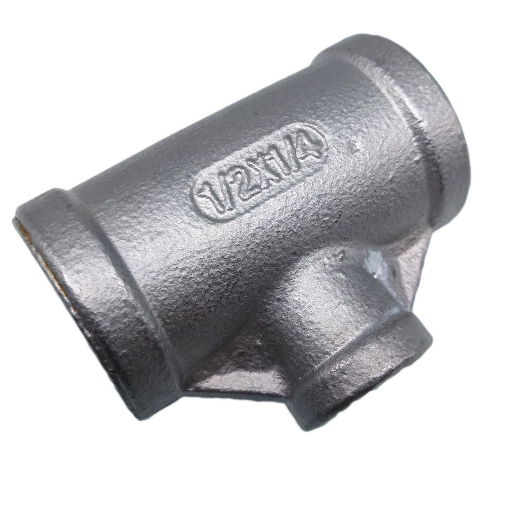 US Stock 1/2" x 1/4" x 1/2" Female T Tee Threaded Reducer Pipe Fitting SS NPT