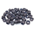 200x M6 x 1mm Self-Locking Nylon Insert Hex Nuts Black Carbon Steel