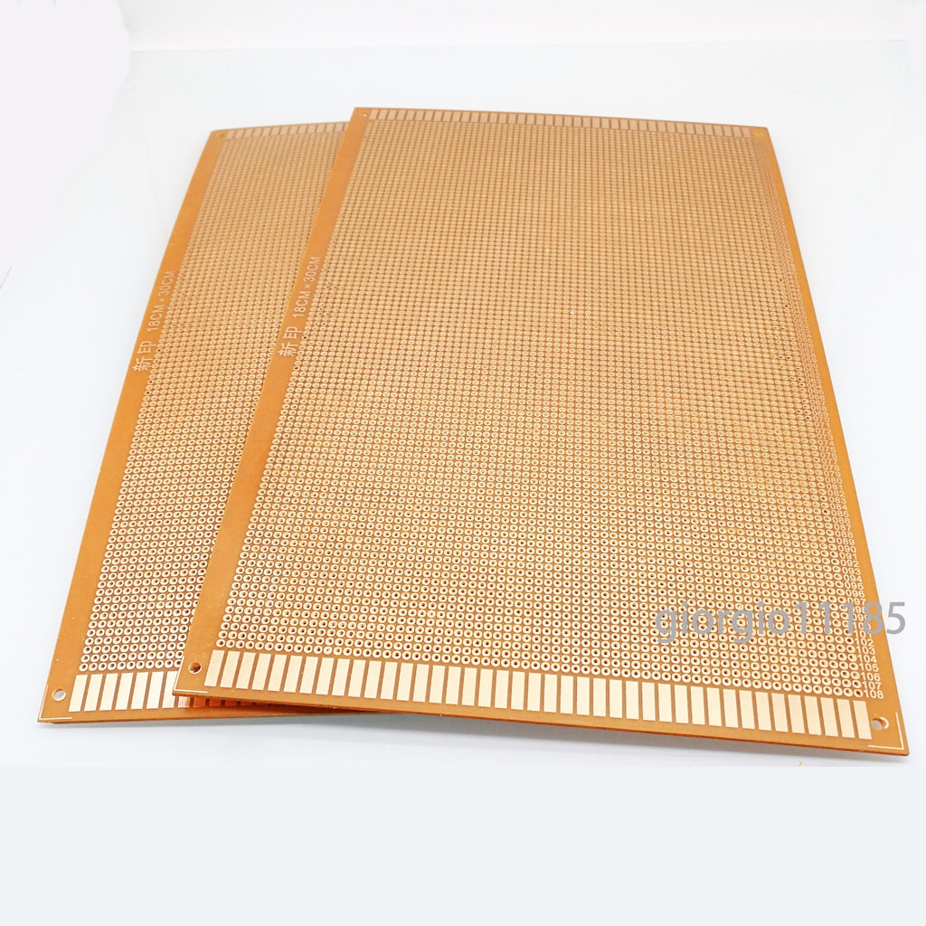 2pcs Prototype PCB Universal Bread Board 18 x 30cm Sigle Side Copper