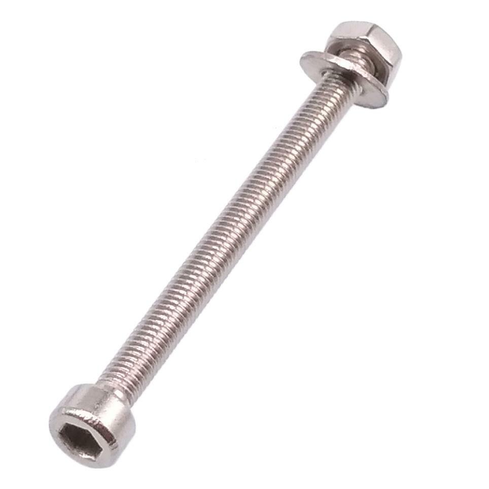 100x M3 x 45mm Socket Head Cap Screws Stainless Steel Allen Socket Nuts Washers