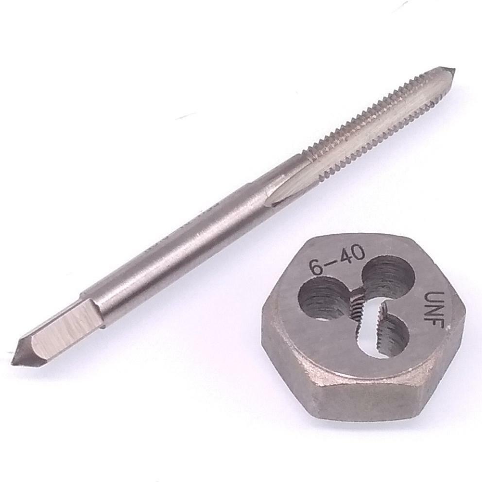 US Stock HSS 6-40 Tap & 6-40 Hexagon Die Thread Right Hand Set