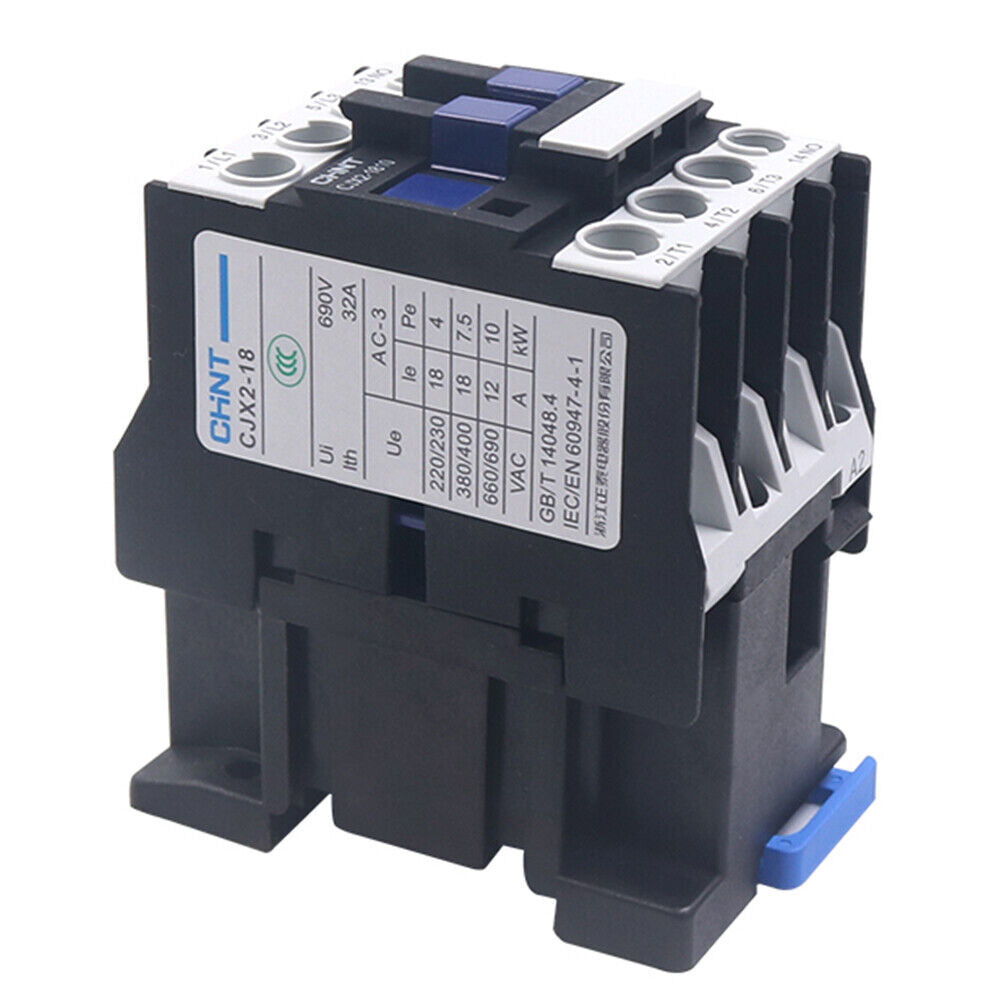 AC Contactors 18 Amp 110V Coil Voltage 3 Pole 1 NO Auxiliary Contacts CJX2-1810