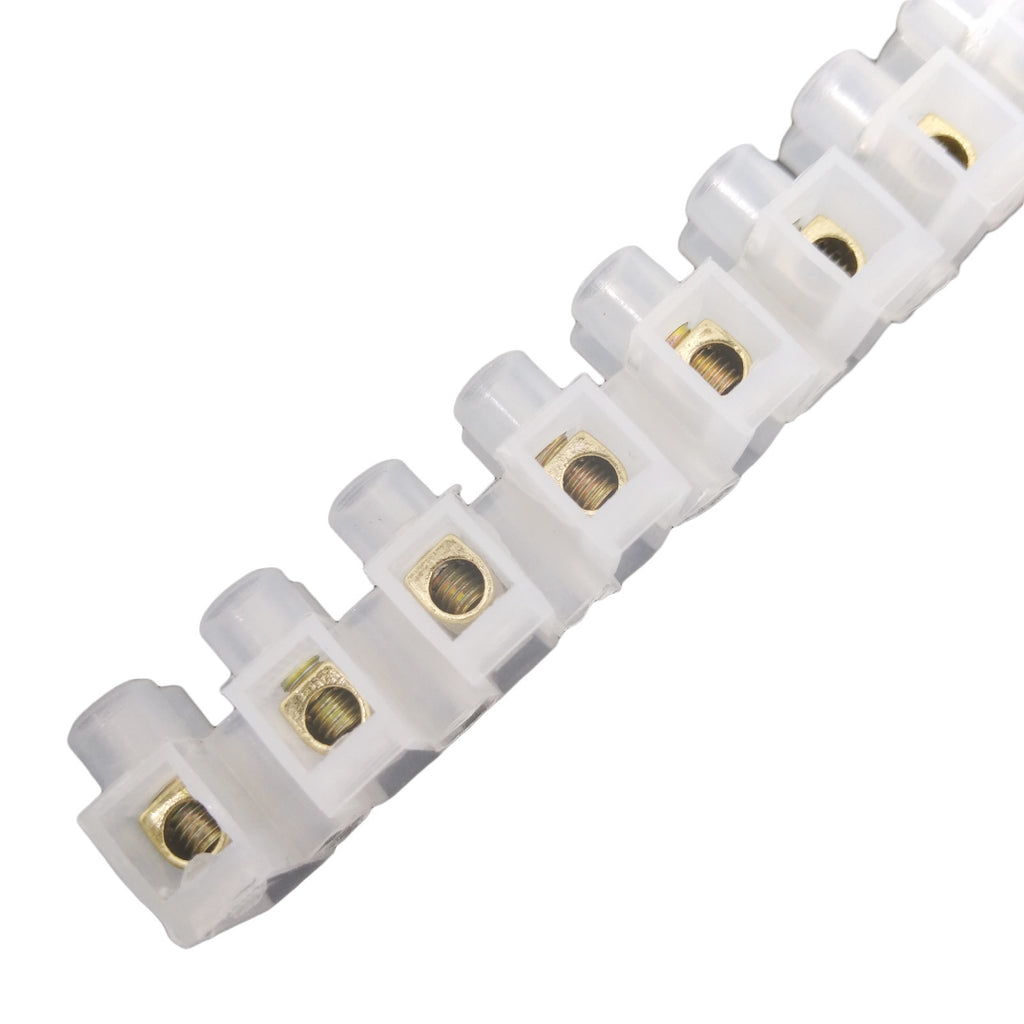 US Stock 10pcs 380V 10A 12-Position Wire Connector Barrier Terminal Strip Block