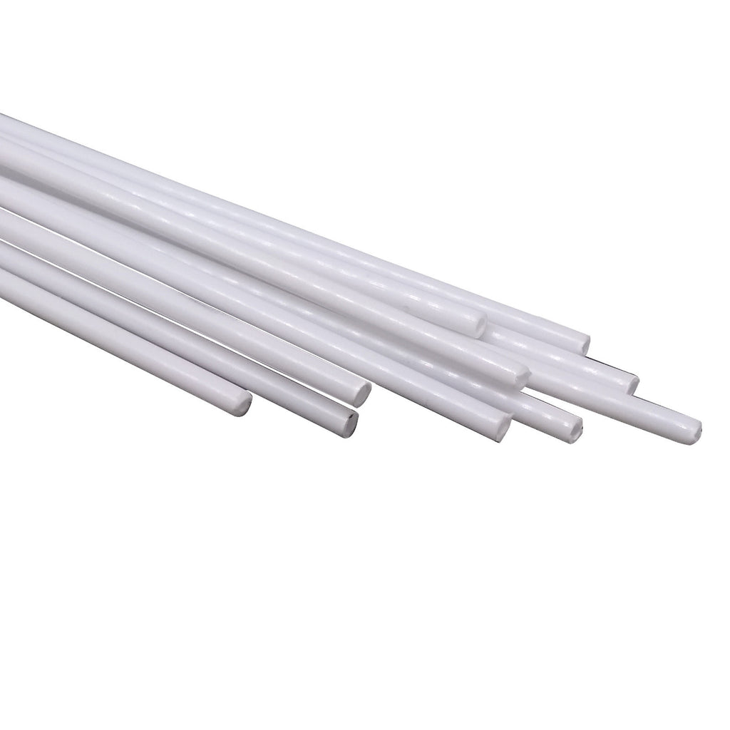US Stock 10x OD 2mm x 250mm ABS Styrene Plastic Round Tube Pipe Diameter White