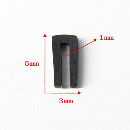 1M Rubber U Channel Edging Edge Trim Seal Square Protection 0.5~1mm