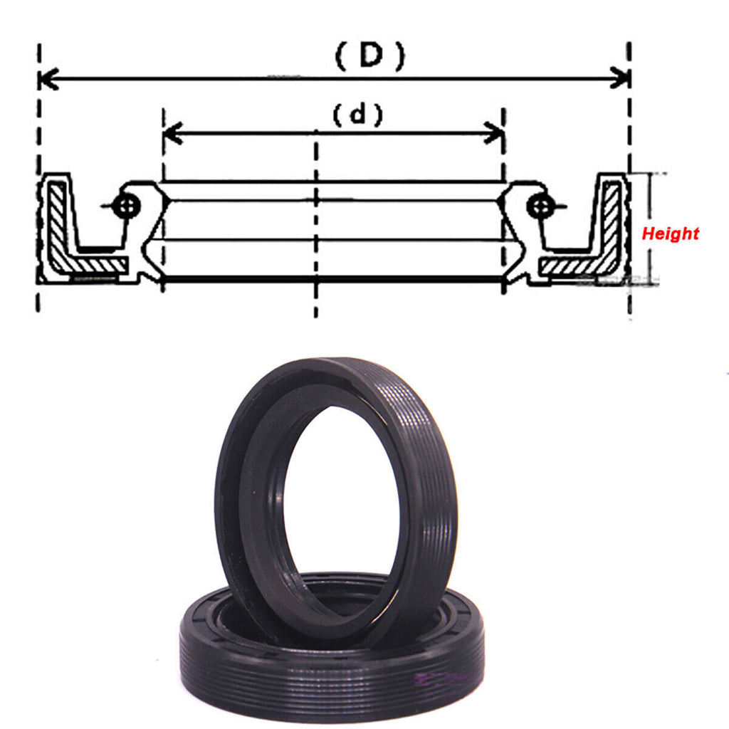 55 x 70 x 10mm TC Skeleton Oil Seal Ring NBR Double Lip Seal Rotation Shaft