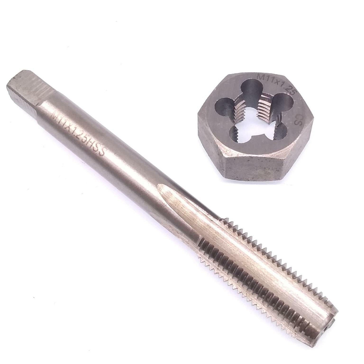 HSS M11 x 1.25mm Tap & M11 x 1.25mm Hexagon Die Metric Thread Right Hand Set