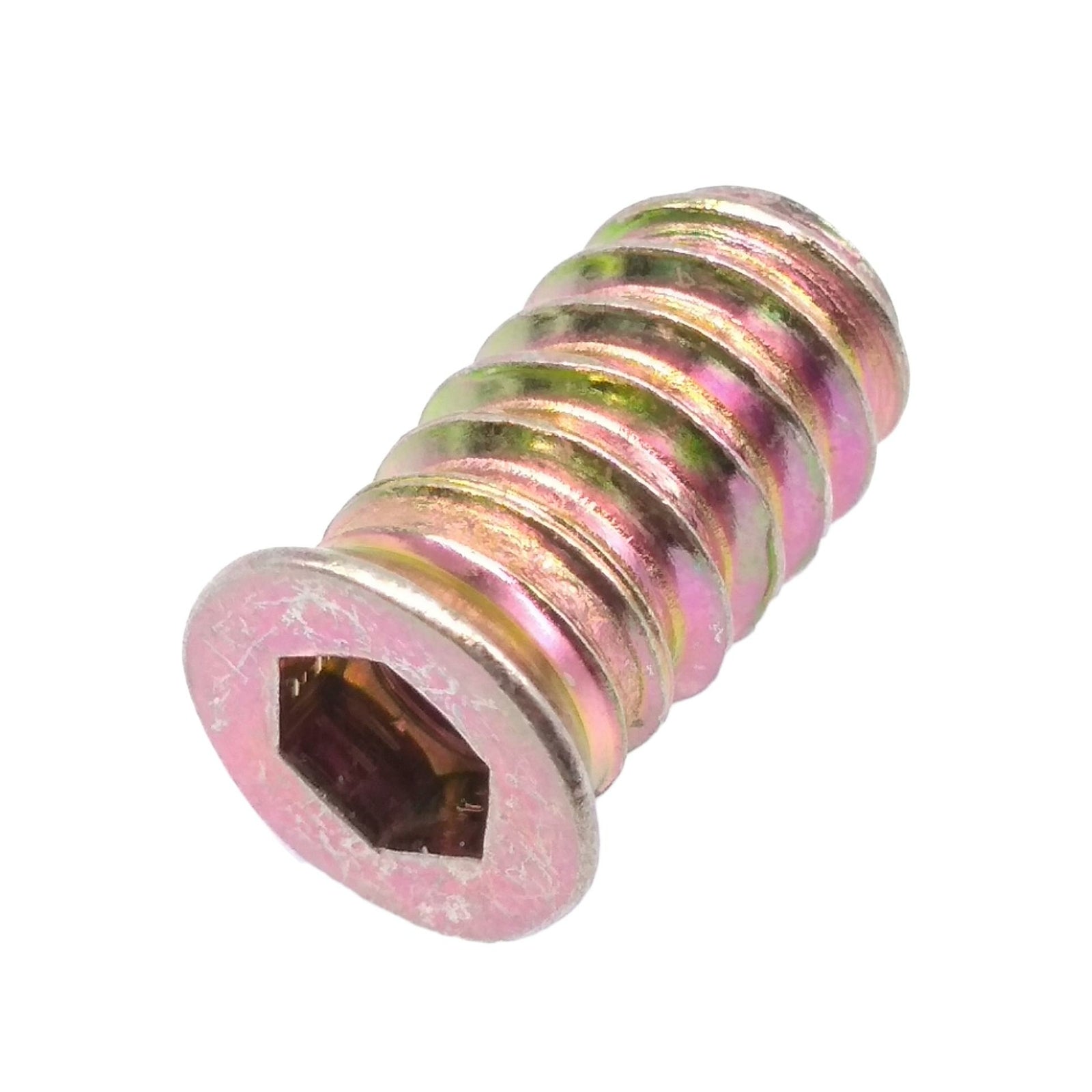 100pcs M6 x 20mm Furniture Screw-in Nut Bolt Fastener Hex Socket Insert Nuts