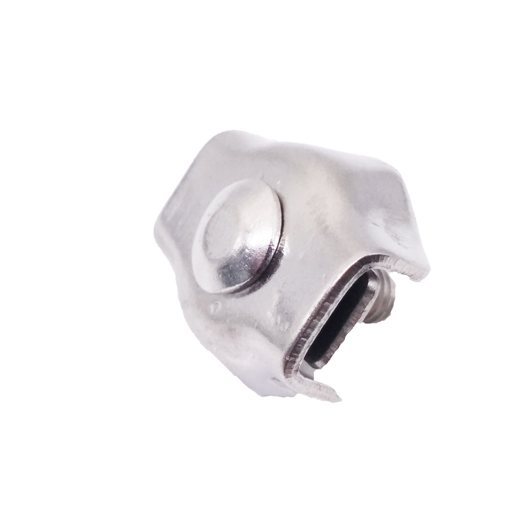 US Stock 10pcs 3mm 304/A2 Stainless Steel Wire Rope Simple Grip Cable Clamp