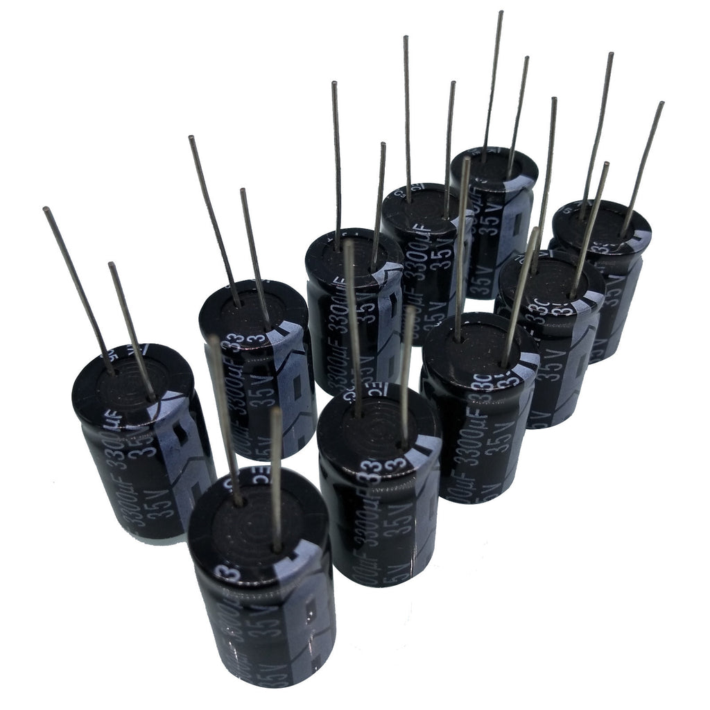 AU Stock  10pcs Electrolytic Capacitors 3300uF 35V +105℃ Radial 16 x 26mm