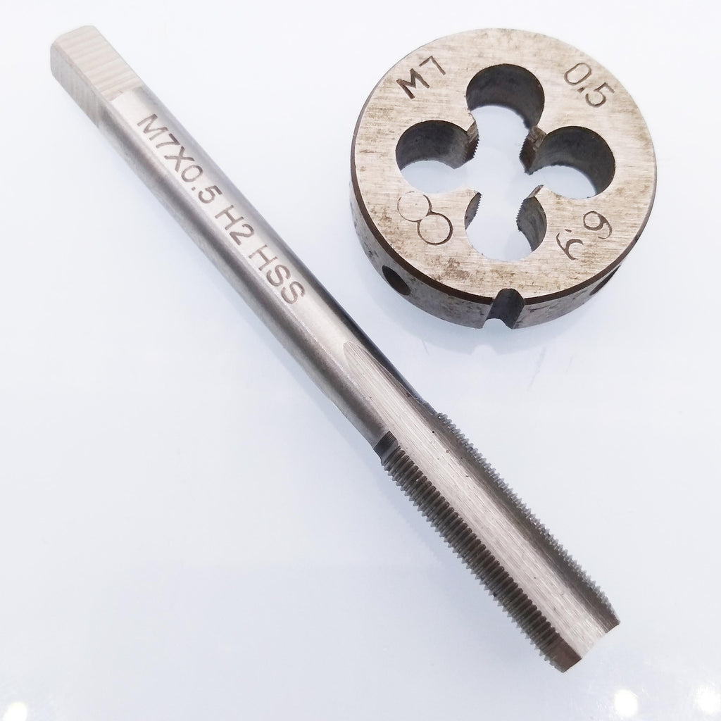 US Stock HSS M7 x 0.5mm Tap & M7 x 0.5mm Die Metric Thread Right Hand