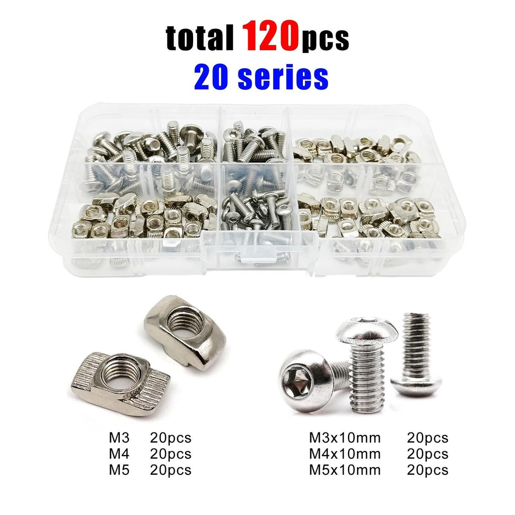 T Shape Hammer Sliding Nut Kit For 20 Series Aluminum Profile Extrusion Slot #1