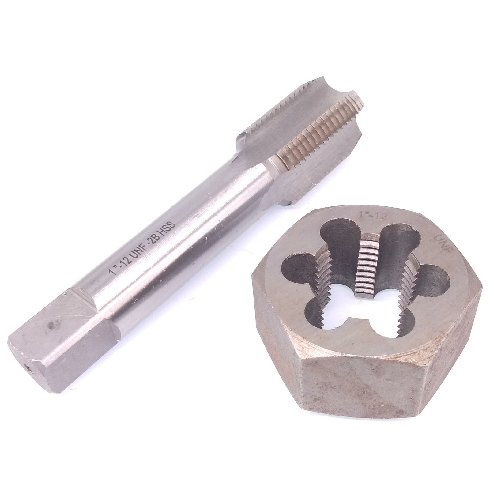 US Stock HSS 1"-12 Tap & 1"-12 Hexagon Die Thread Right Hand Set