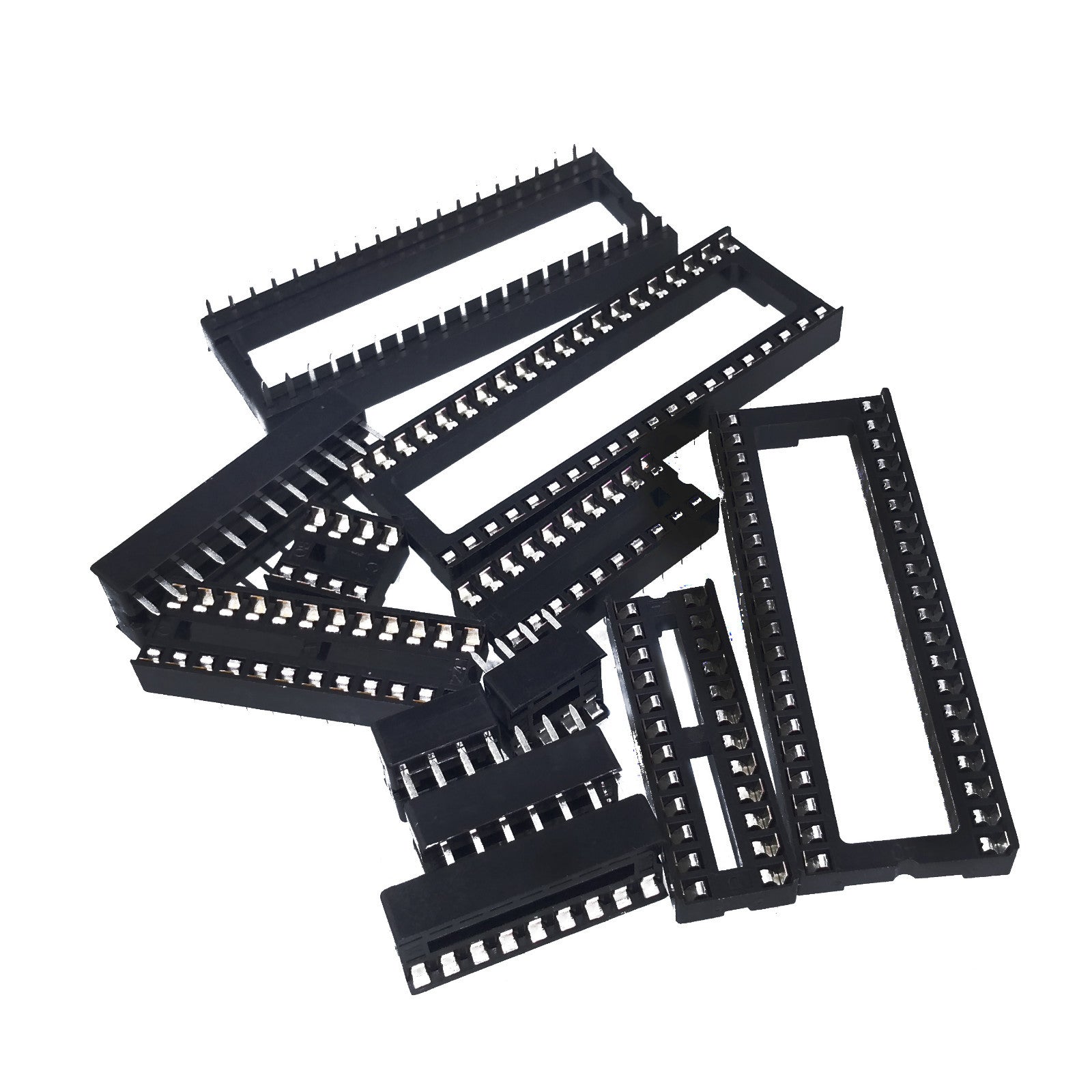 US Stock 45pcs Adapter Solder Type DIP IC Sockets 8,14,16,18,20,24,28,32,40 PIN