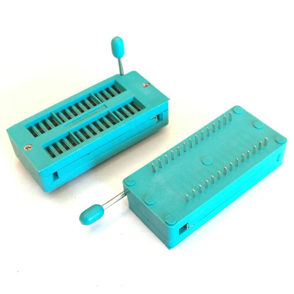 US Stock 2x 28 Pin 2.54mm ZIF ZIP IC Test DIP Board Socket Universal 228-3345